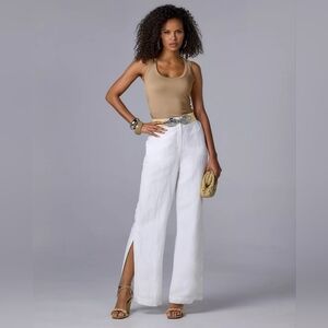 NWOT Boston Proper Casual side slit Linen pant